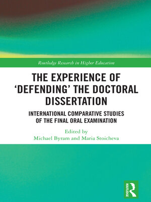 cover image of The Experience of 'Defending' the Doctoral Dissertation